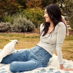 DOEN Romy Tee in Blue Rosebud